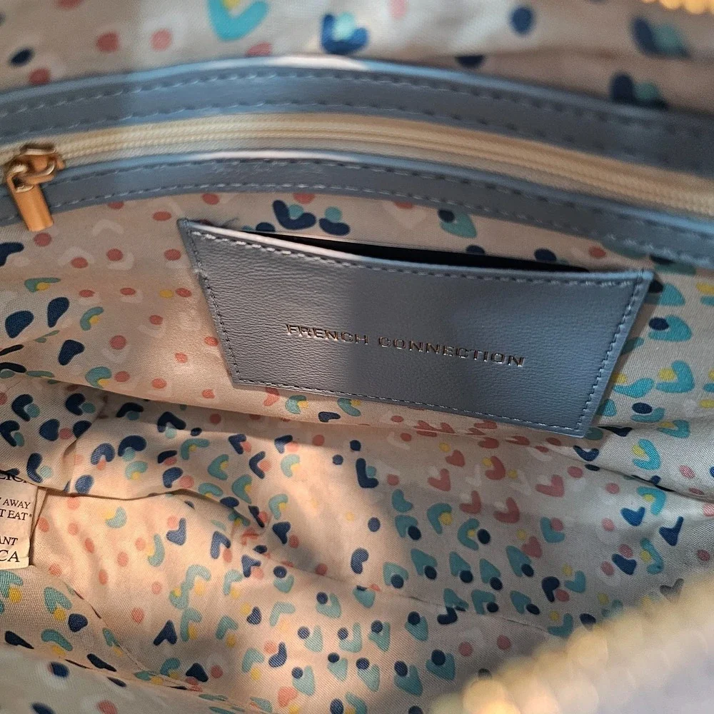 French Connection Moritz Hobo Shoulder Bag Powder Blue NWT